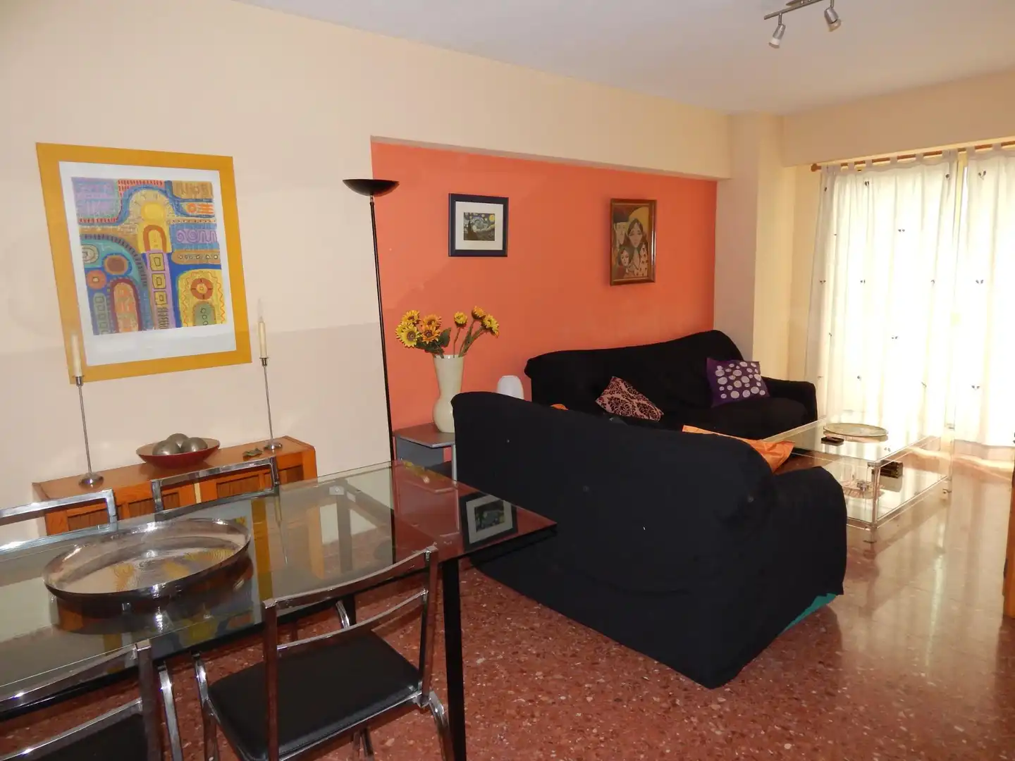 Living room of Flat for sale in Valencia  with Air Conditioner and Balcony
