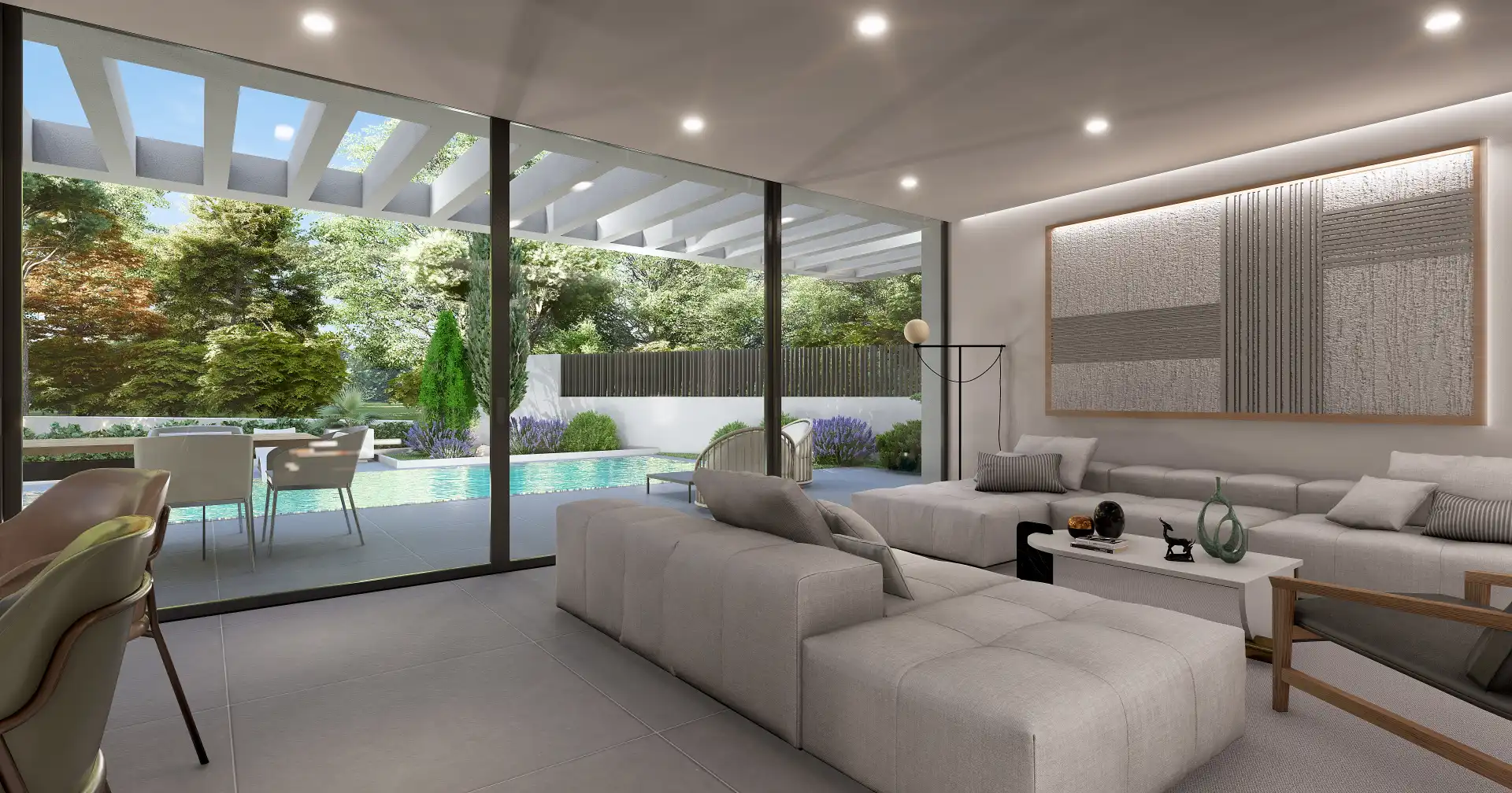 Sala d'estar de Casa o xalet en venda en Las Rozas de Madrid amb Aire condicionat, Calefacció i Jardí privat