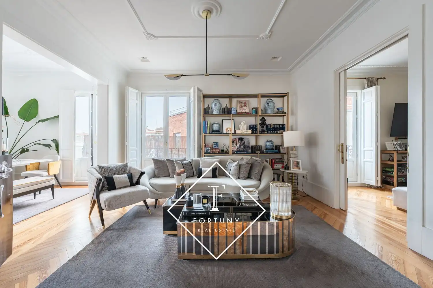 Wohnzimmer von Wohnung zur Miete in Madrid mit Klimaanlage und Heizung