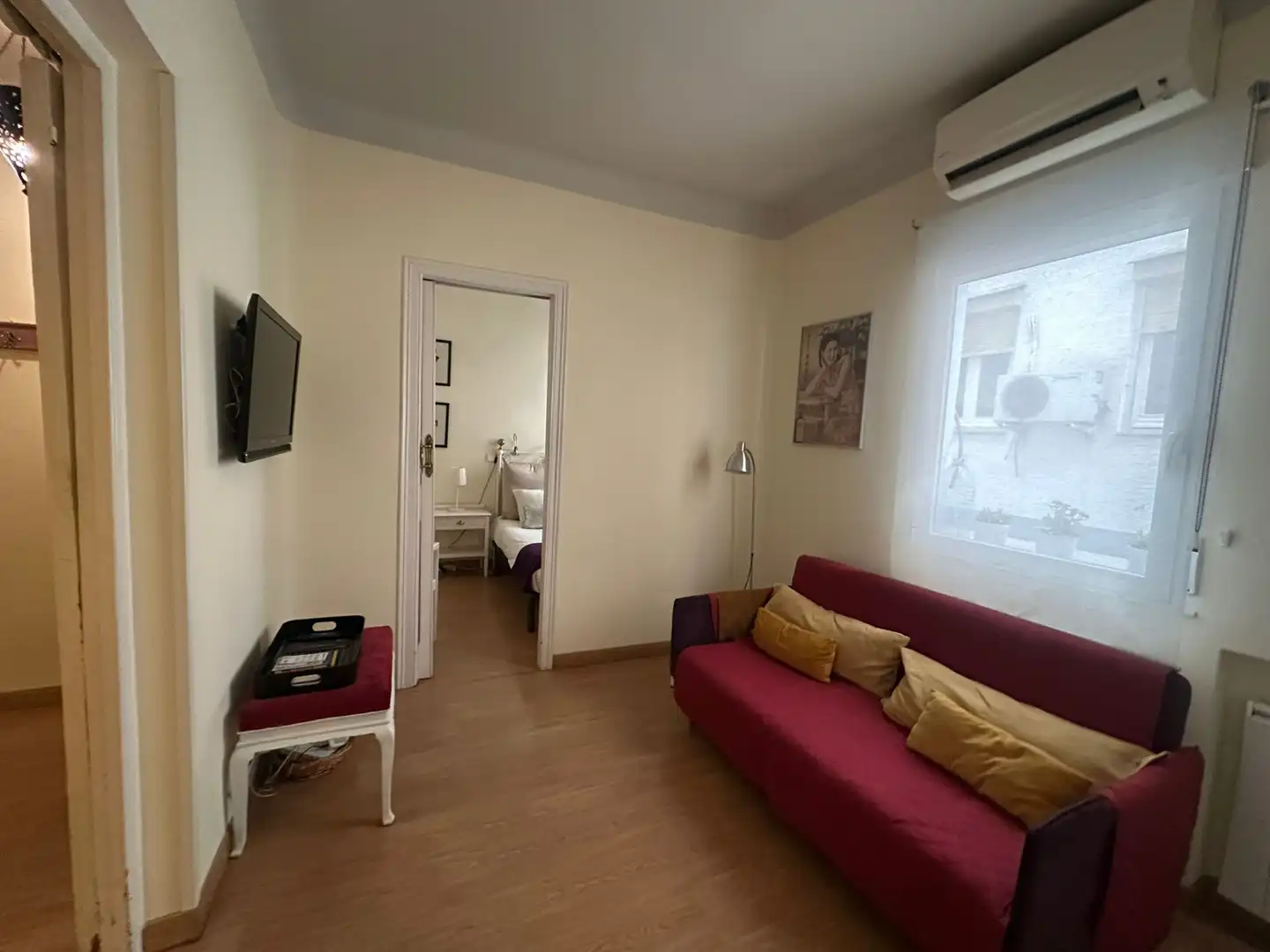Sala de estar de Piso de alquiler en Madrid con Aire acondicionado, Calefacción y Amueblado