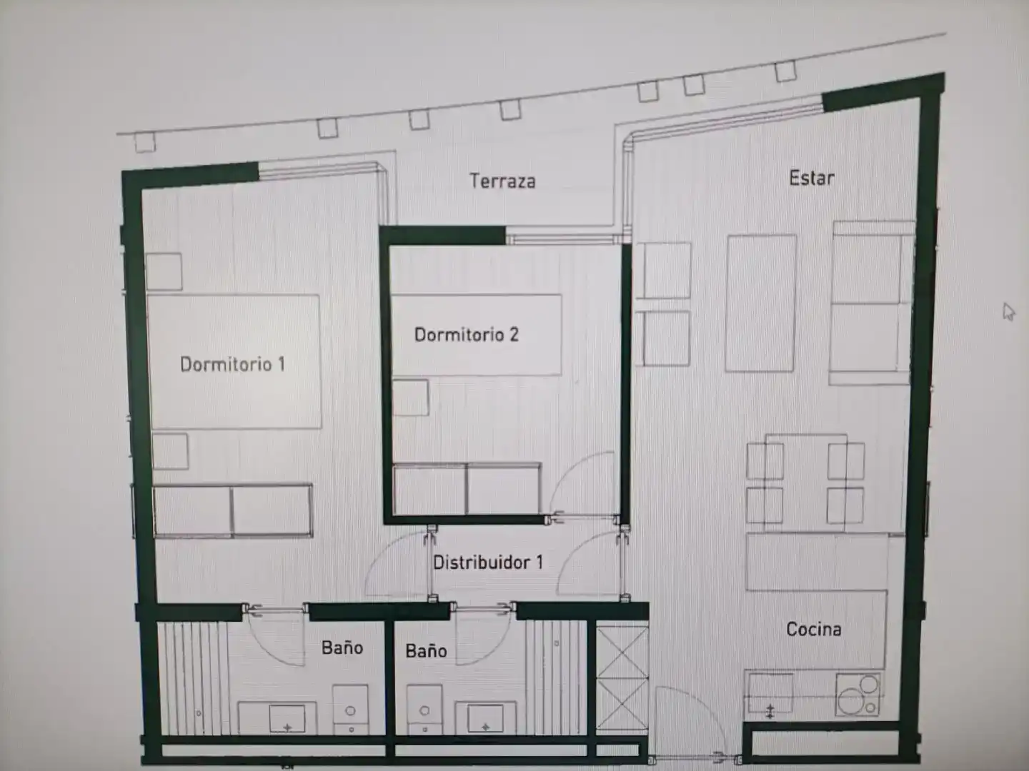 Flat for rent in  Madrid Capital  with Air Conditioner, Swimming Pool and Balcony