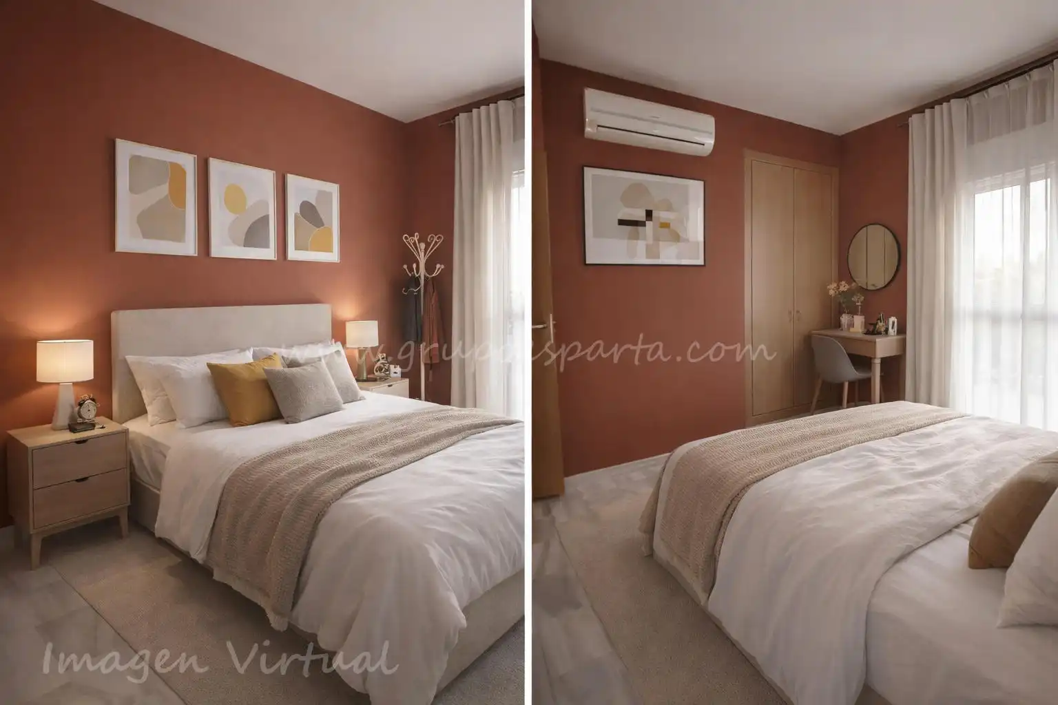 Habitación de Casa adosada en venta en Huévar del Aljarafe con Aire acondicionado, Jardín privado y Terraza