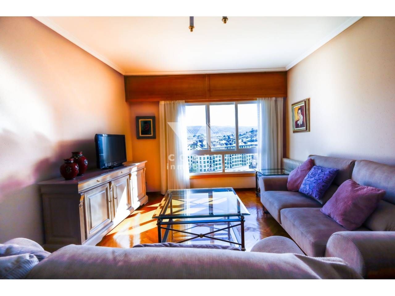 Living room of Flat to rent in Barbadás  with Heating, Furnished and Balcony