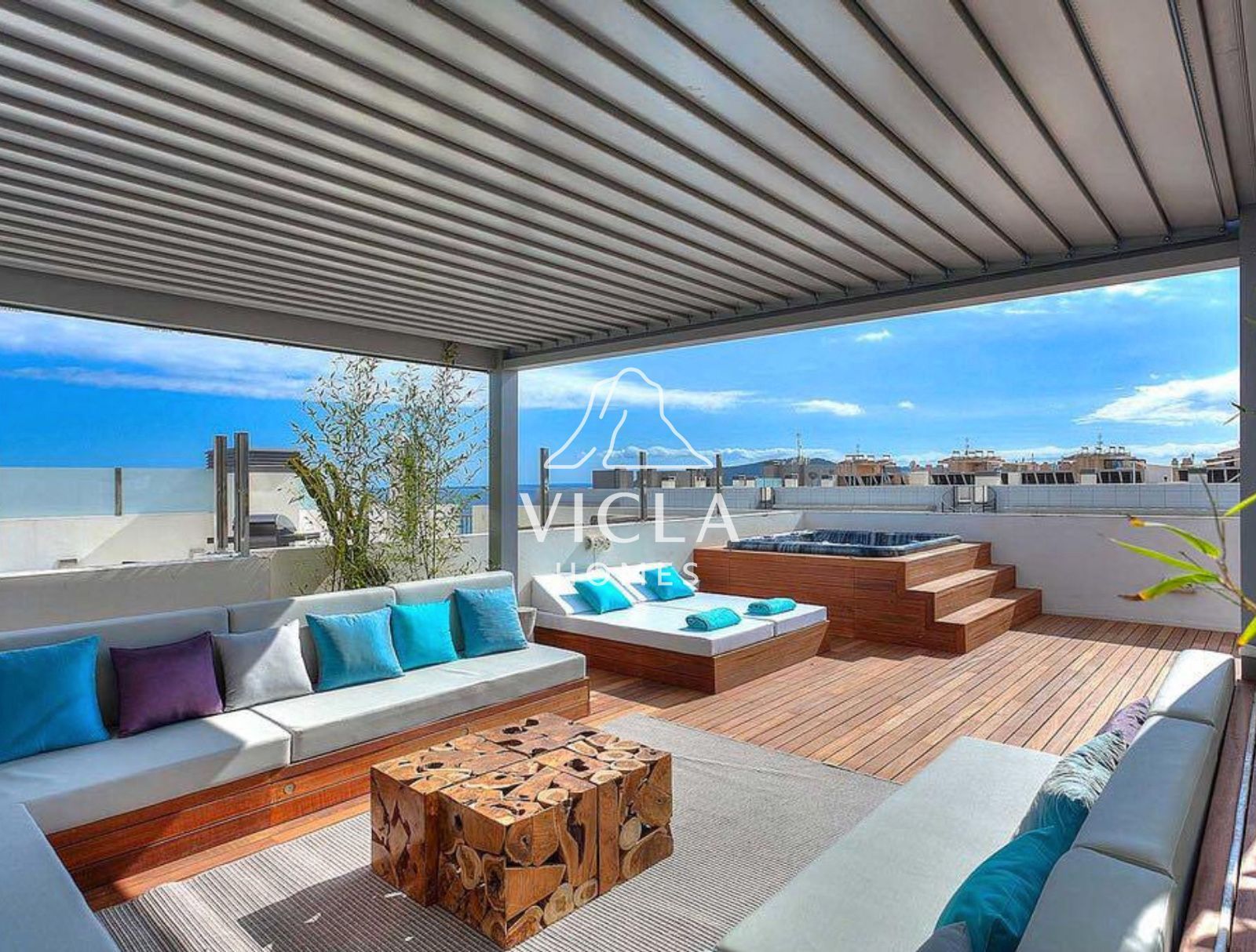 Terrasse von Dachboden miete in Eivissa mit Klimaanlage, Heizung und Terrasse