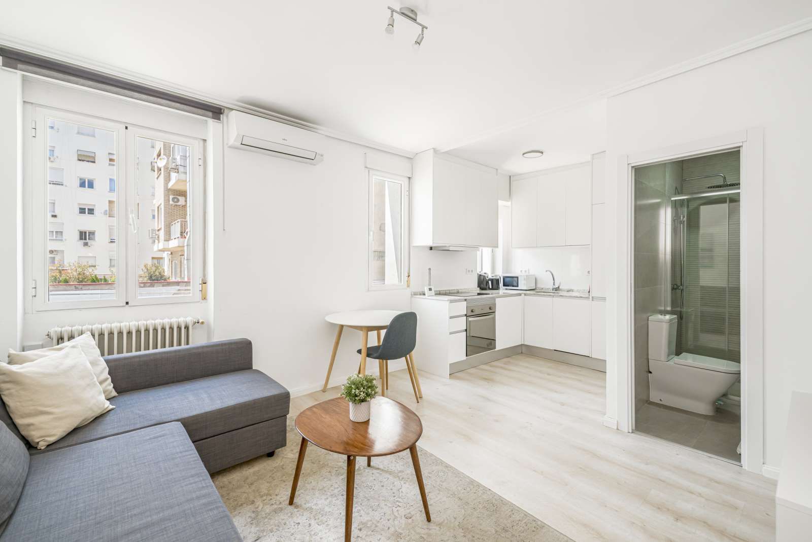 Sala d'estar de Estudi per a compartir en  Madrid Capital amb Aire condicionat, Calefacció i Terrassa