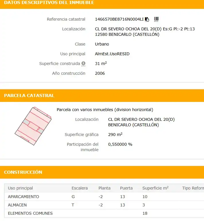 Einzelparkplatz mit Aufzug zum Verkauf in Carrer del Doctor Severo Ochoa 20, imagen 2