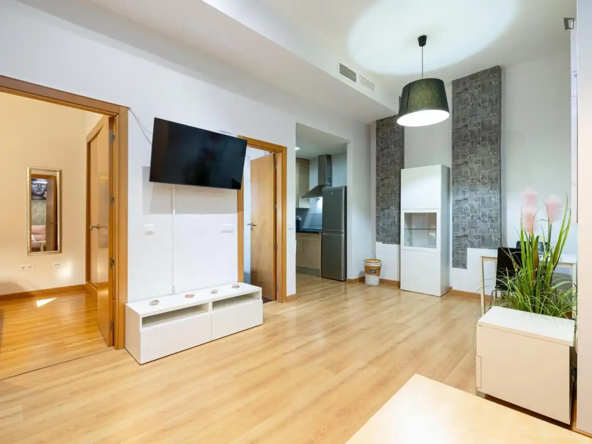 Wohnzimmer von Wohnungen zur Miete in Málaga mit Klimaanlage, Heizung und Möbliert