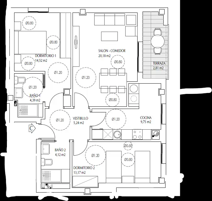 Flat for sale in Badajoz  with Air Conditioner, Heating and Storage room