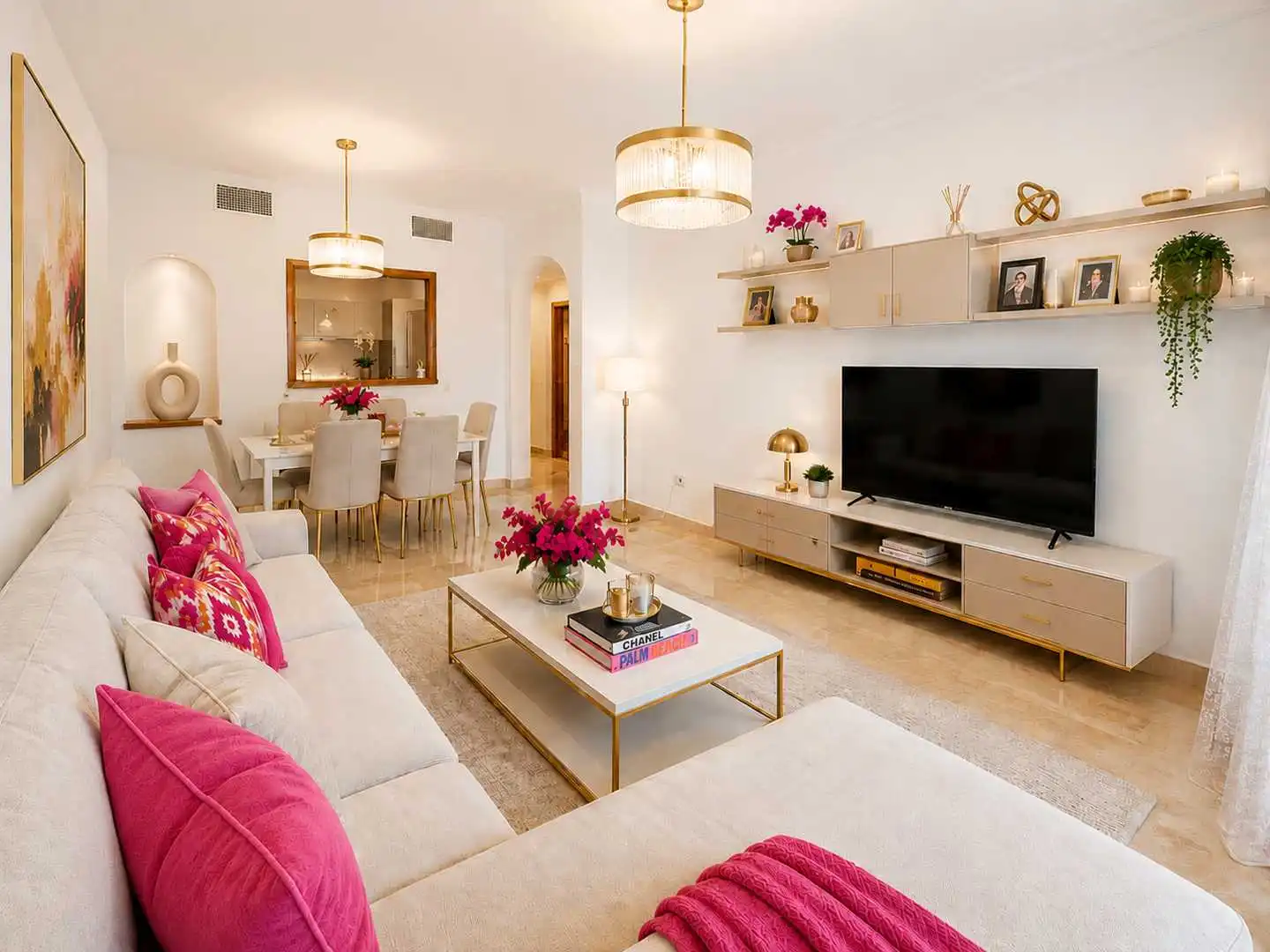 Sala de estar de Apartamento en venta en Manilva con Aire acondicionado, Calefacción y Terraza