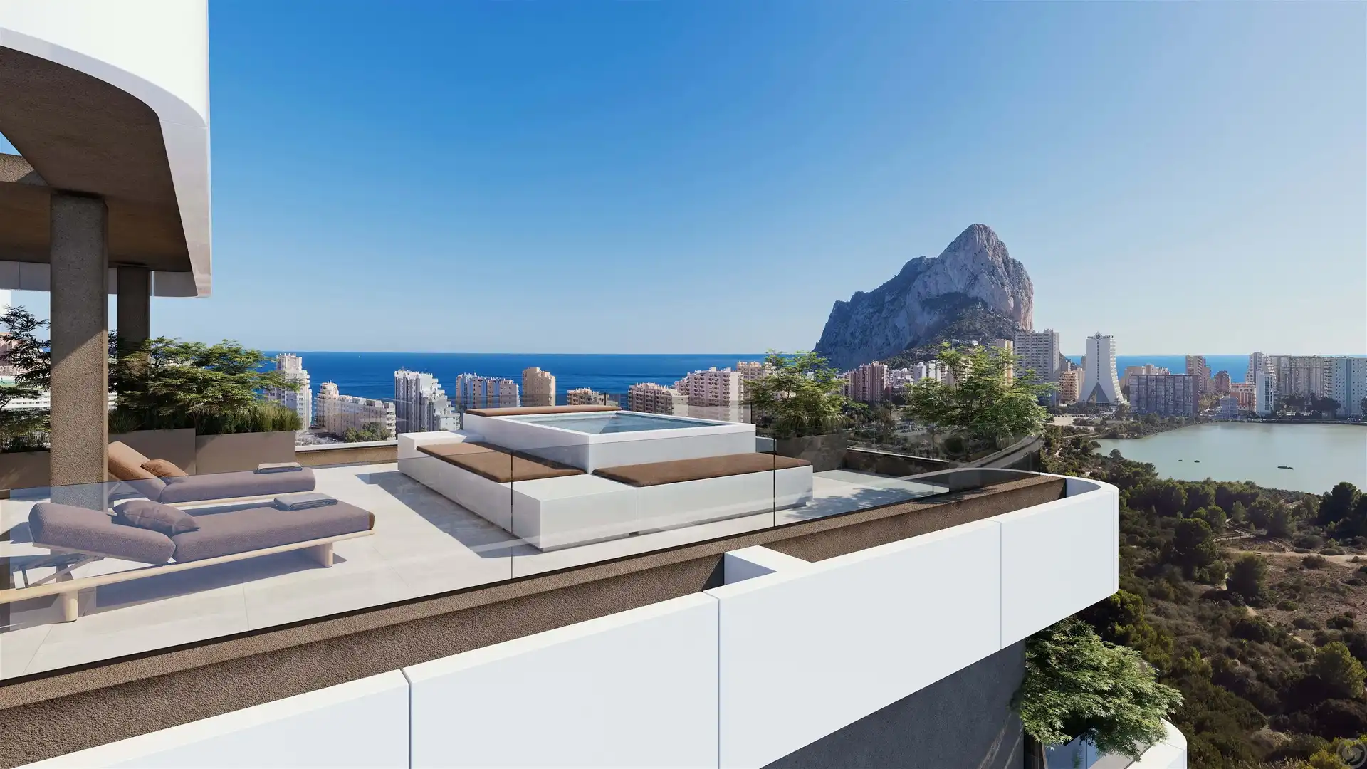 Terrasse von Wohnung zum Verkauf in Calpe / Calp mit Whirlpool
