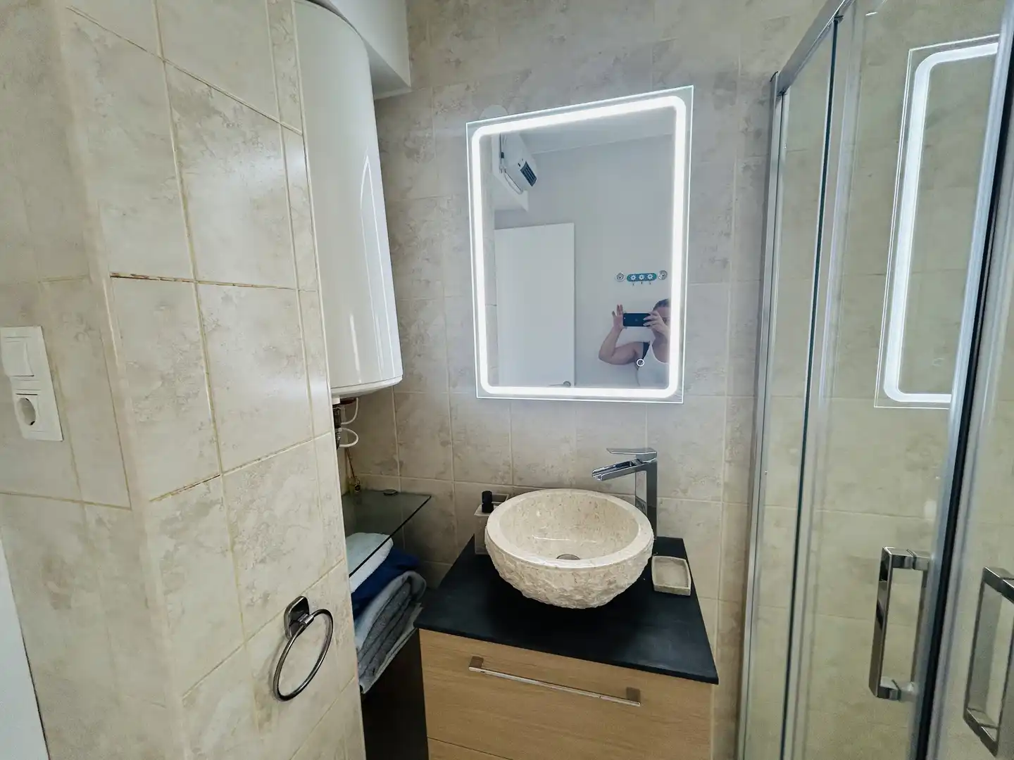 Bathroom of Flat for rent in Dénia  with Heating, Terrace and Furnished