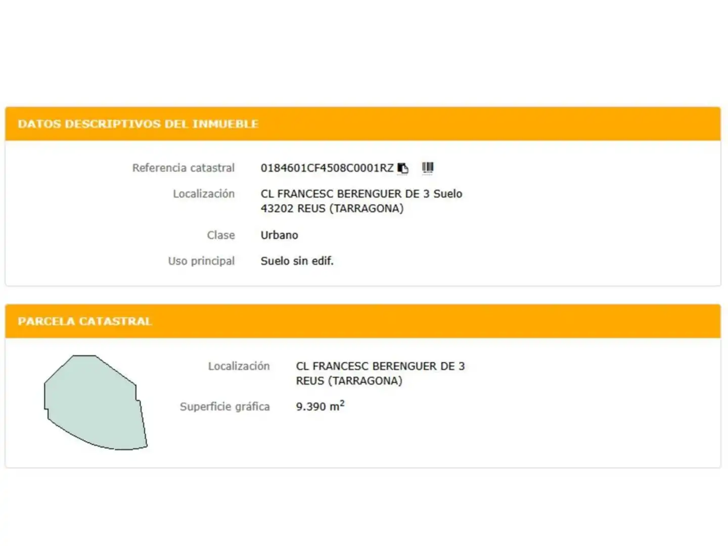 Exterior view of Land for sale in Reus