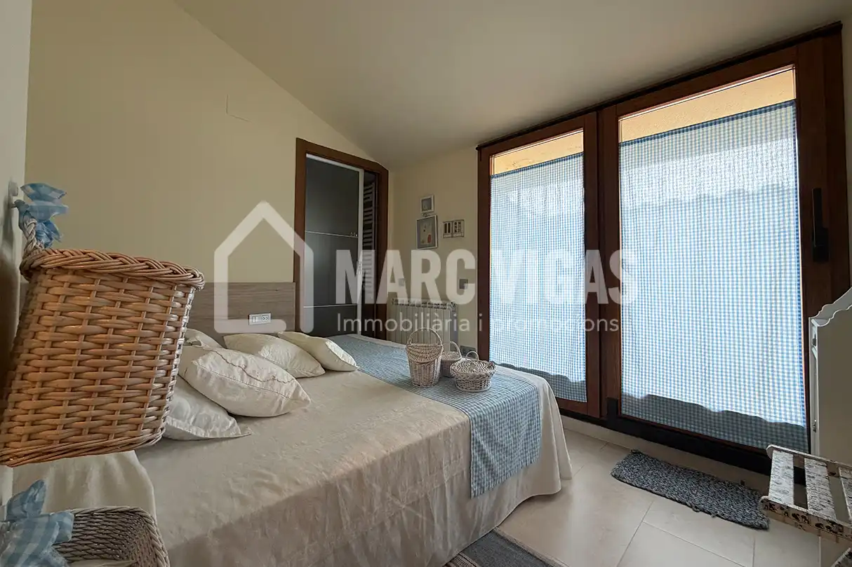 Habitación de Casa adosada de alquiler en Viladrau con Aire acondicionado, Terraza y Amueblado