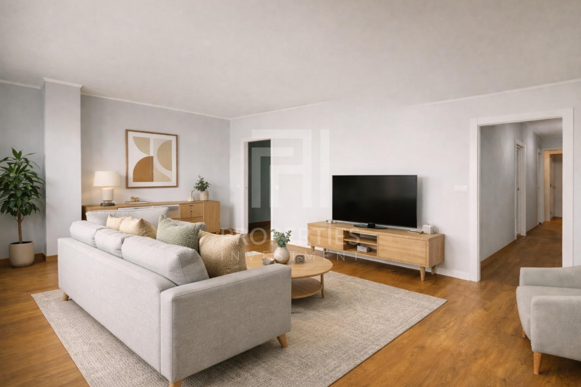 Sala de estar de Piso en venta en  Barcelona Capital con Parquet