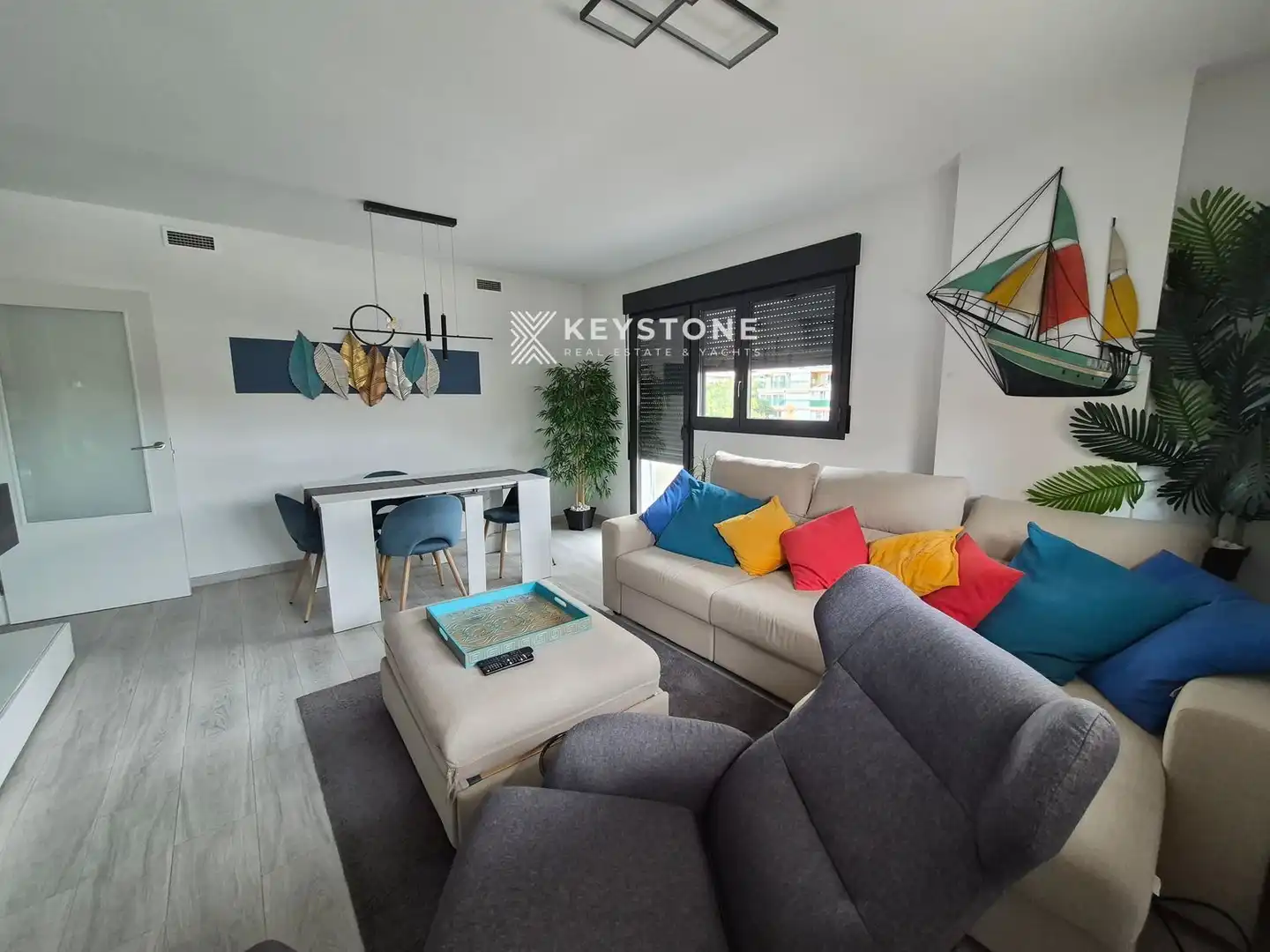 Wohnzimmer von Wohnung zur Miete in Alicante / Alacant mit Klimaanlage, Heizung und Terrasse