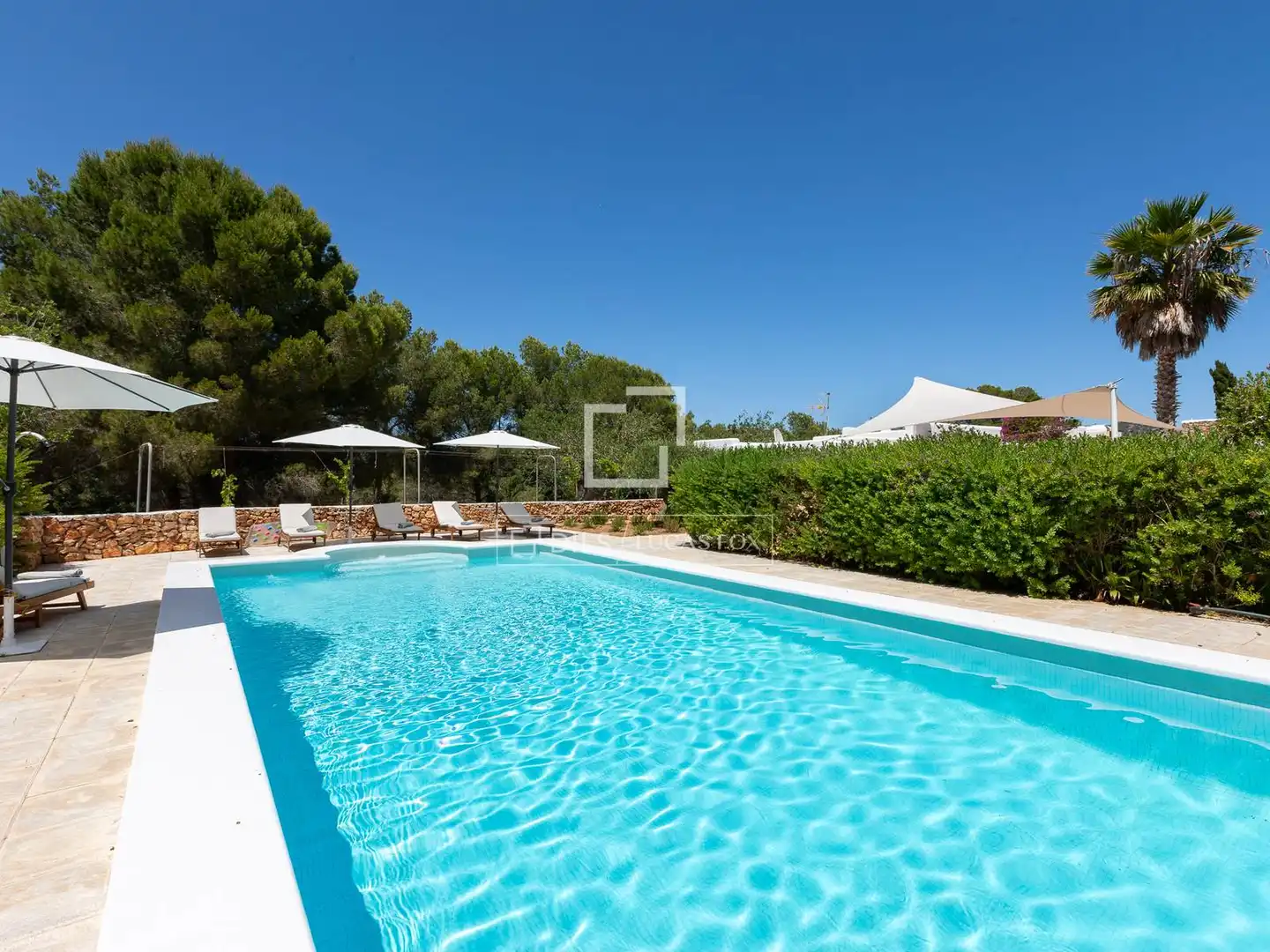Swimming pool of Country homes for sale in Santa Eulària des Riu  with Furnished