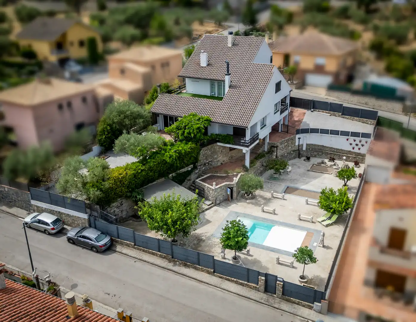 Außenansicht von Haus oder Chalet zum Verkauf in Agullana mit Klimaanlage, Heizung und Privatgarten