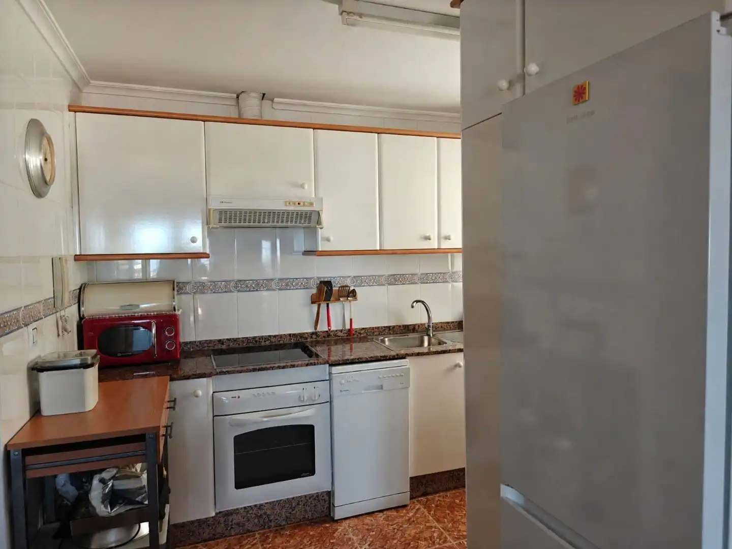 Cuina de Àtic de lloguer en Cartagena amb Aire condicionat, Terrassa i Moblat