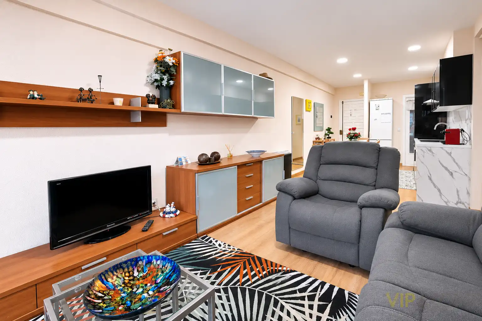 Wohnzimmer von Wohnung zum Verkauf in Castell d'Aro, Platja d'Aro i s'Agaró mit Klimaanlage, Heizung und Terrasse