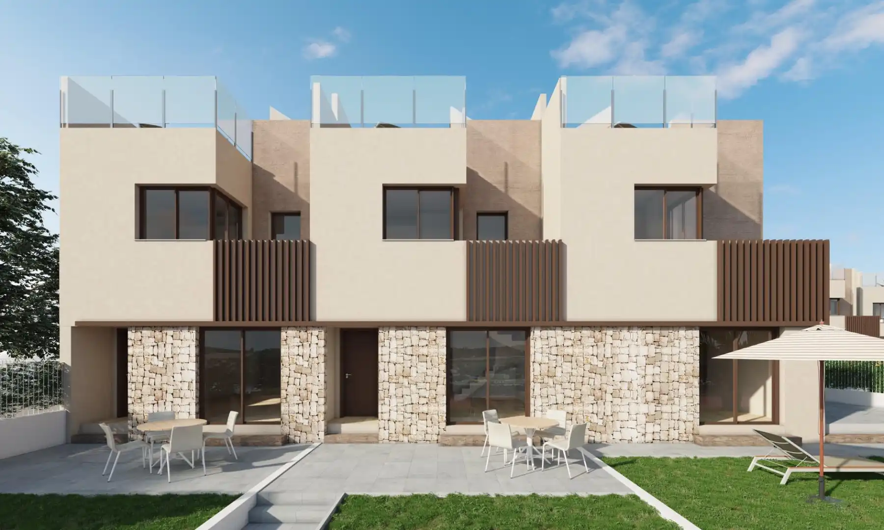Vista exterior de Casa adosada en venta en Vinaròs con Aire acondicionado, Calefacción y Jardín privado