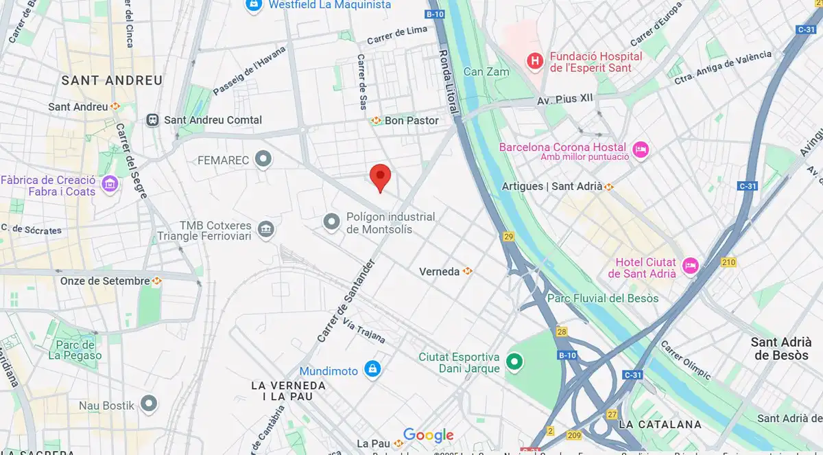 Vista exterior de Nave industrial en venta en Barcelona