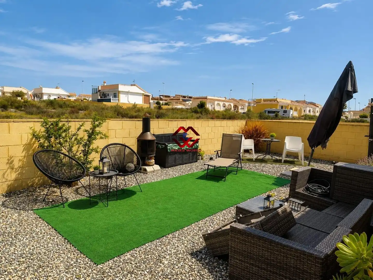 Terrassa de Casa o xalet en venda en Mazarrón amb Aire condicionat, Calefacció i Jardí privat