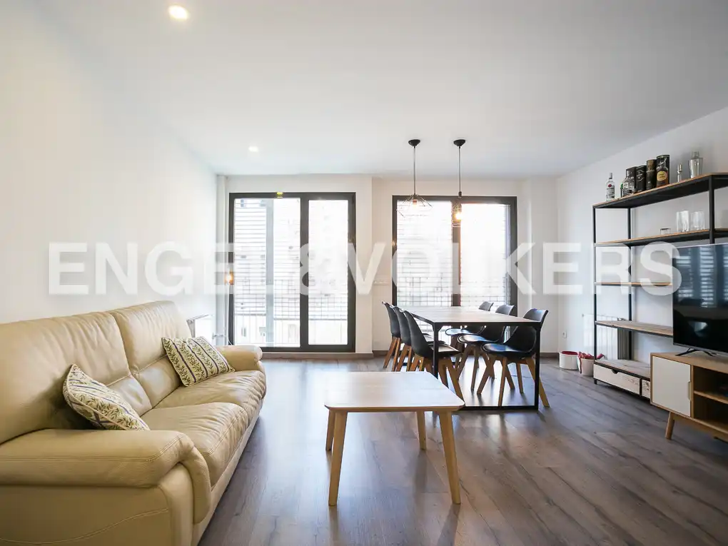Wohnzimmer von Wohnung zur Miete in Valencia mit Klimaanlage, Heizung und Terrasse