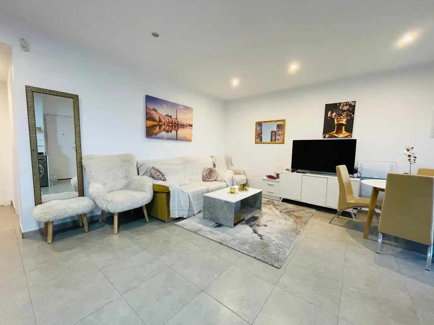 Sala de estar de Casa o chalet de alquiler en San Pedro del Pinatar con Aire acondicionado, Calefacción y Jardín privado