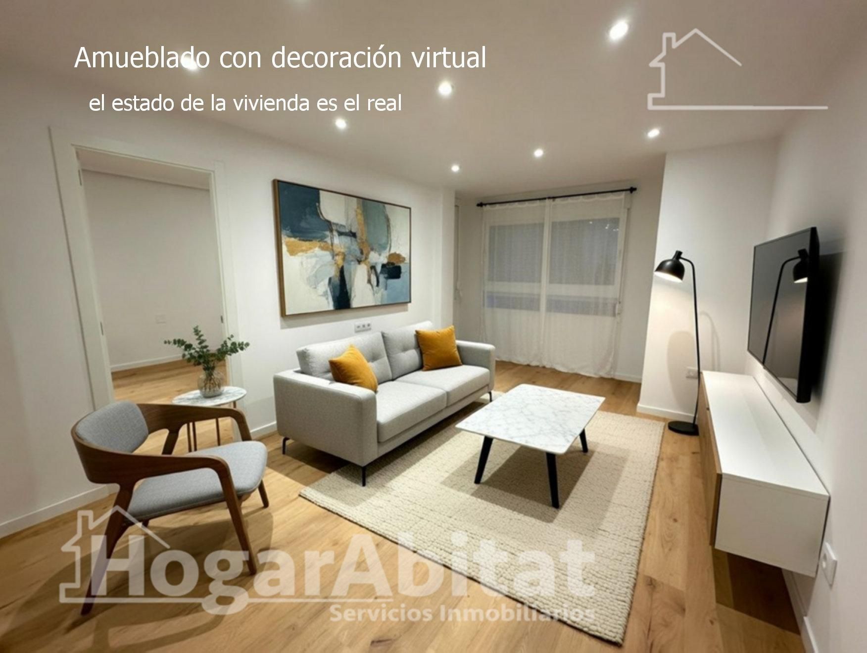 Sala de estar de Piso en venta en Carcaixent con Aire acondicionado, Trastero y Balcón