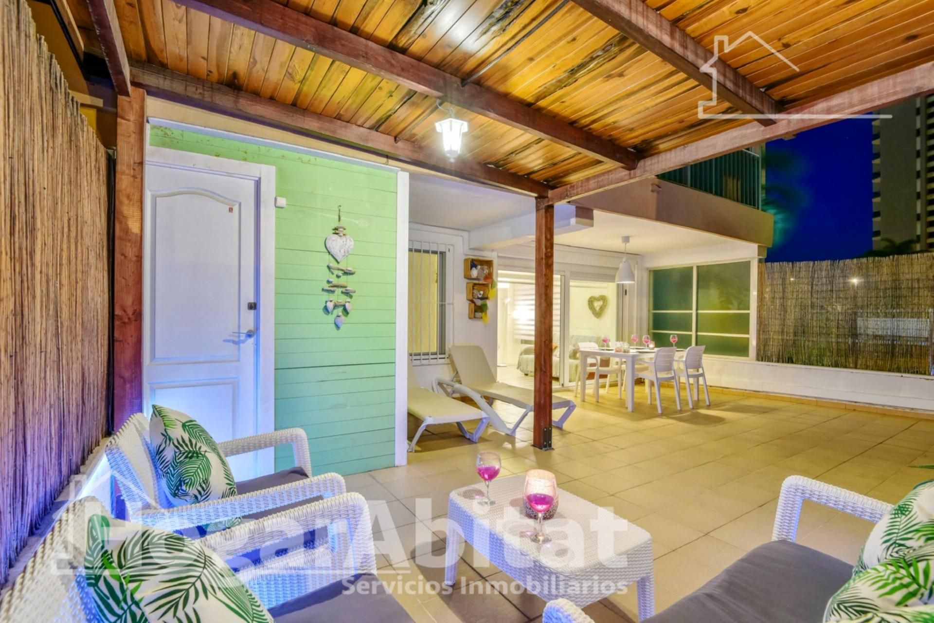 Garden of Flat for sale in Calpe / Calp  with Air Conditioner, Heating and Private garden