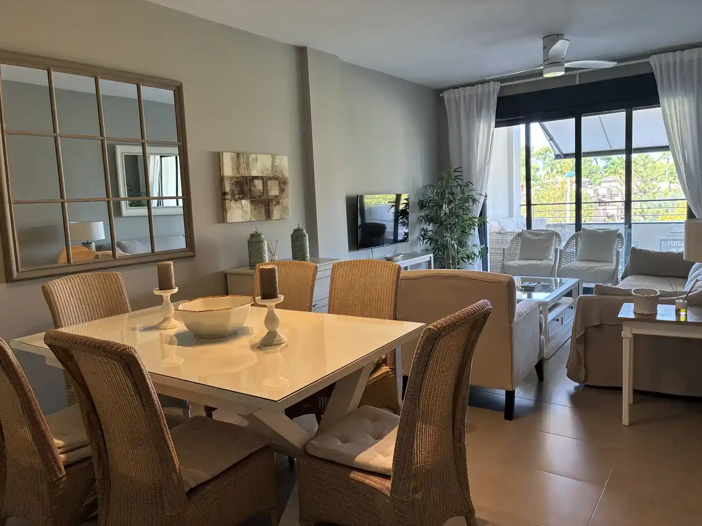 Esszimmer von Wohnung zur Miete in Jávea / Xàbia mit Klimaanlage, Terrasse und Schwimmbad