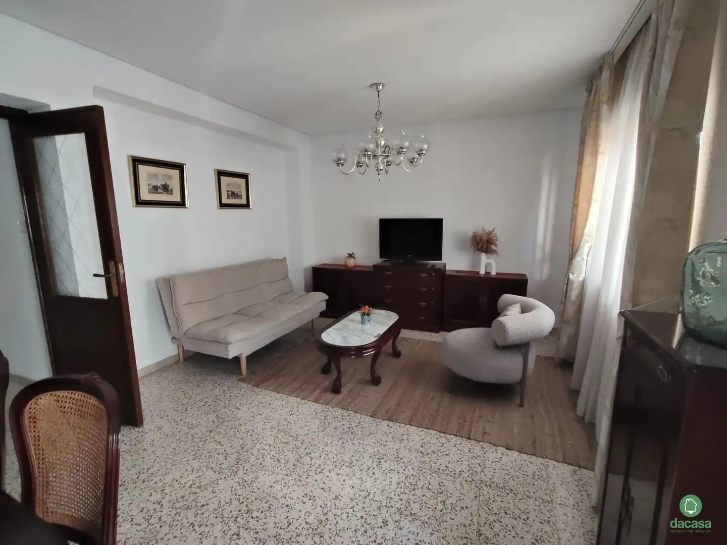 Sala de estar de Piso de alquiler en Huelva con Terraza, Amueblado y Horno