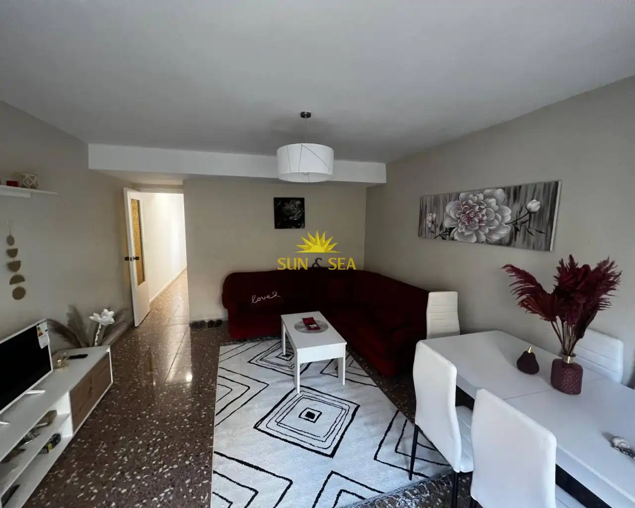 Wohnzimmer von Wohnungen zur Miete in Alicante / Alacant mit Heizung, Terrasse und Waschmaschine