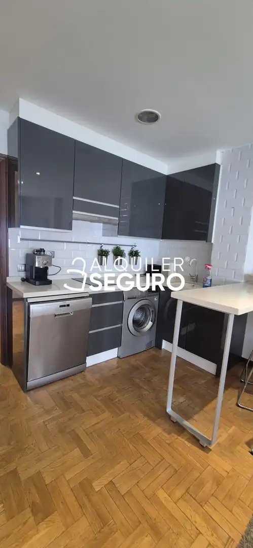 Kitchen of Flat for rent in Gijón   with Heating, Storage room and Furnished