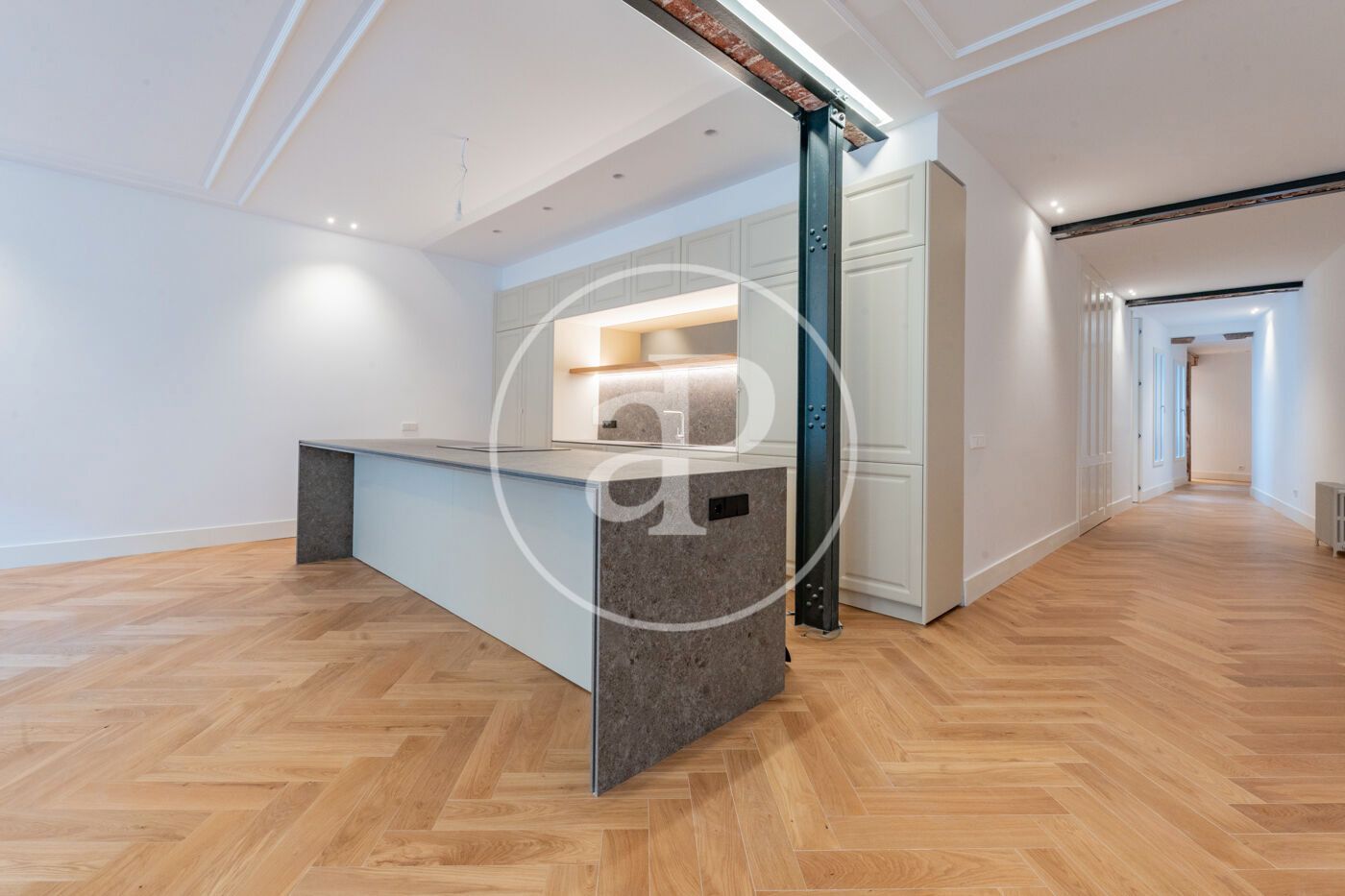 Kitchen of Flat to rent in  Madrid Capital  with Air Conditioner, Heating and Balcony