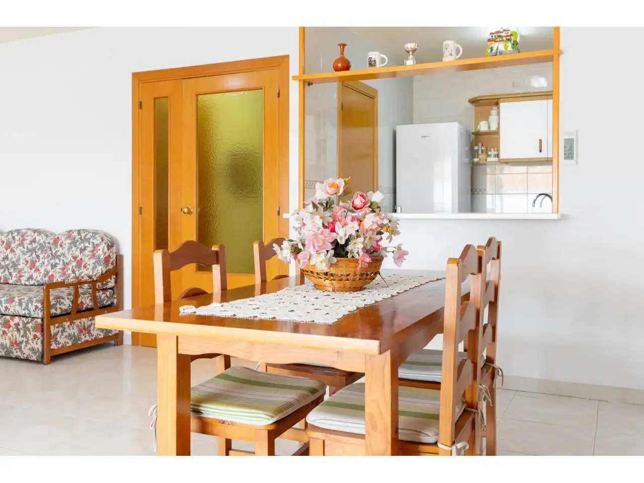 Dining room of Flat for sale in Cambrils  with Air Conditioner, Terrace and Furnished