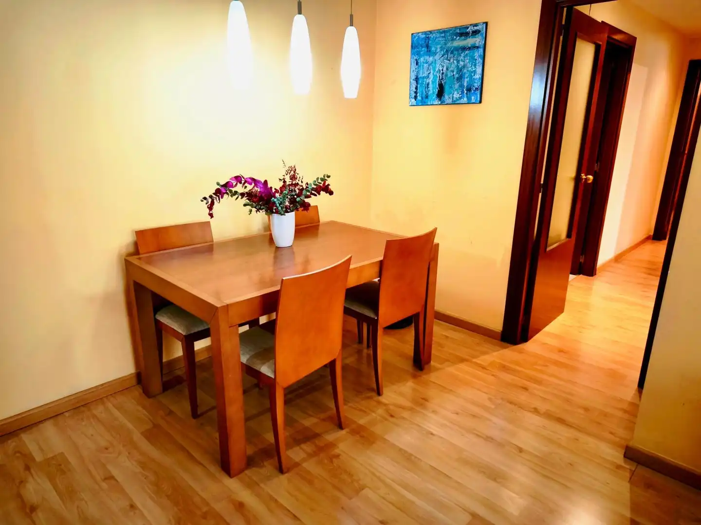 Dining room of Flat for sale in Sabadell  with Air Conditioner, Heating and Parquet flooring