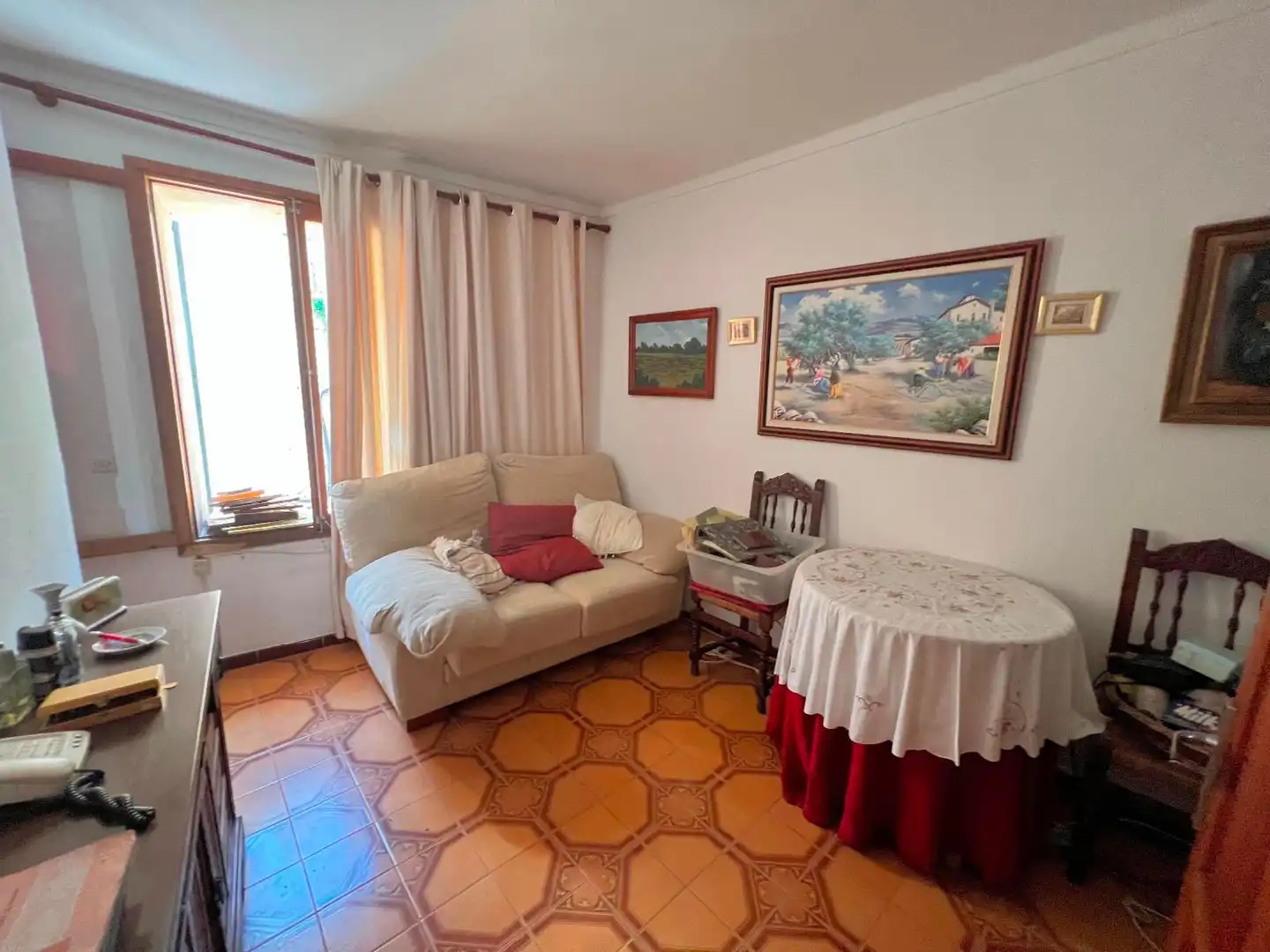 Sala de estar de Casa adosada en venta en Pollença con Terraza, Amueblado y Balcón