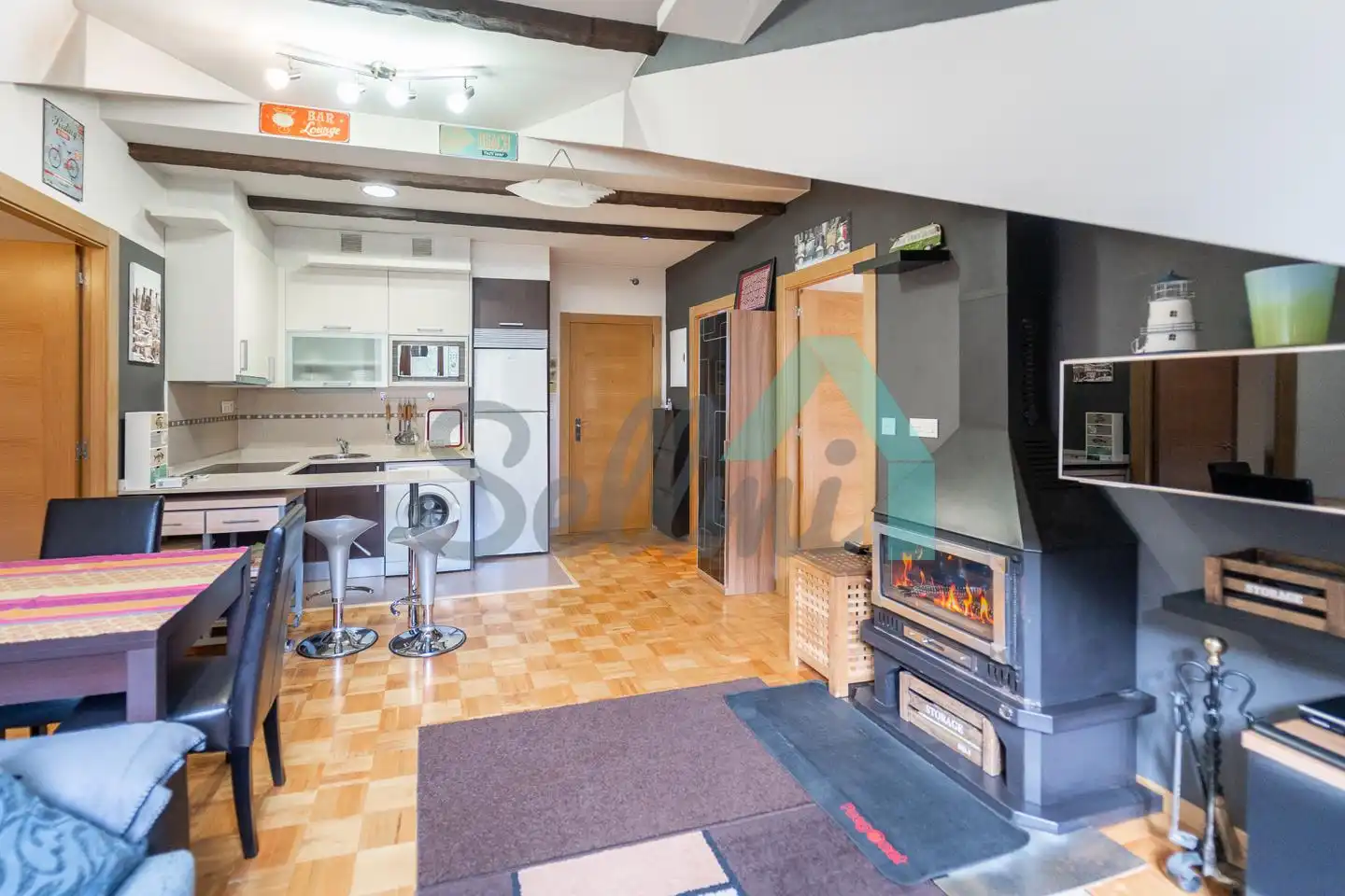 Cocina de Piso en venta en Somiedo con Calefacción, Parquet y Trastero