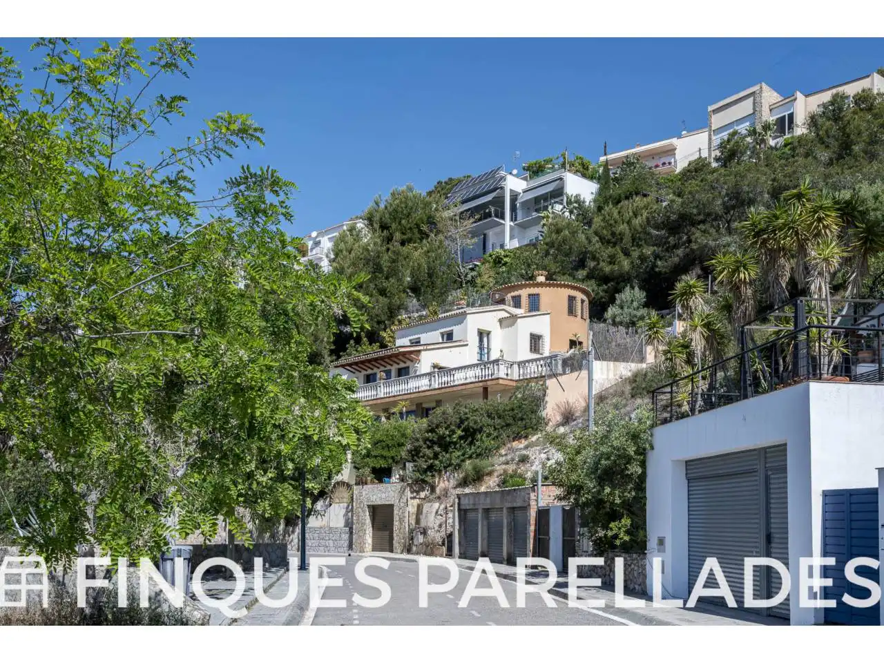 Exterior view of Houses for sale in Sitges  with Terrace and Swimming Pool