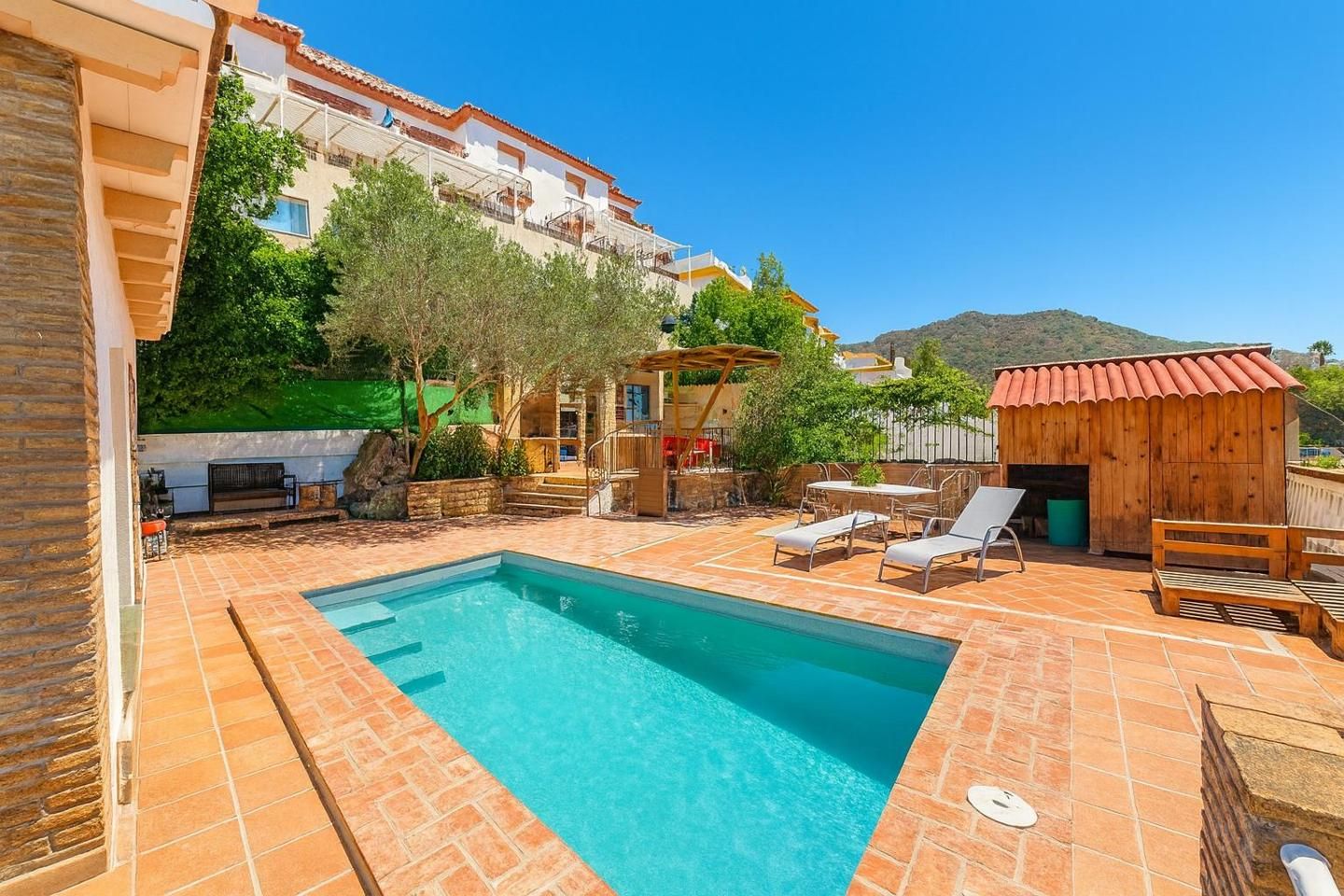 Garden of House or chalet to rent in Benalmádena  with Air Conditioner, Terrace and Swimming Pool