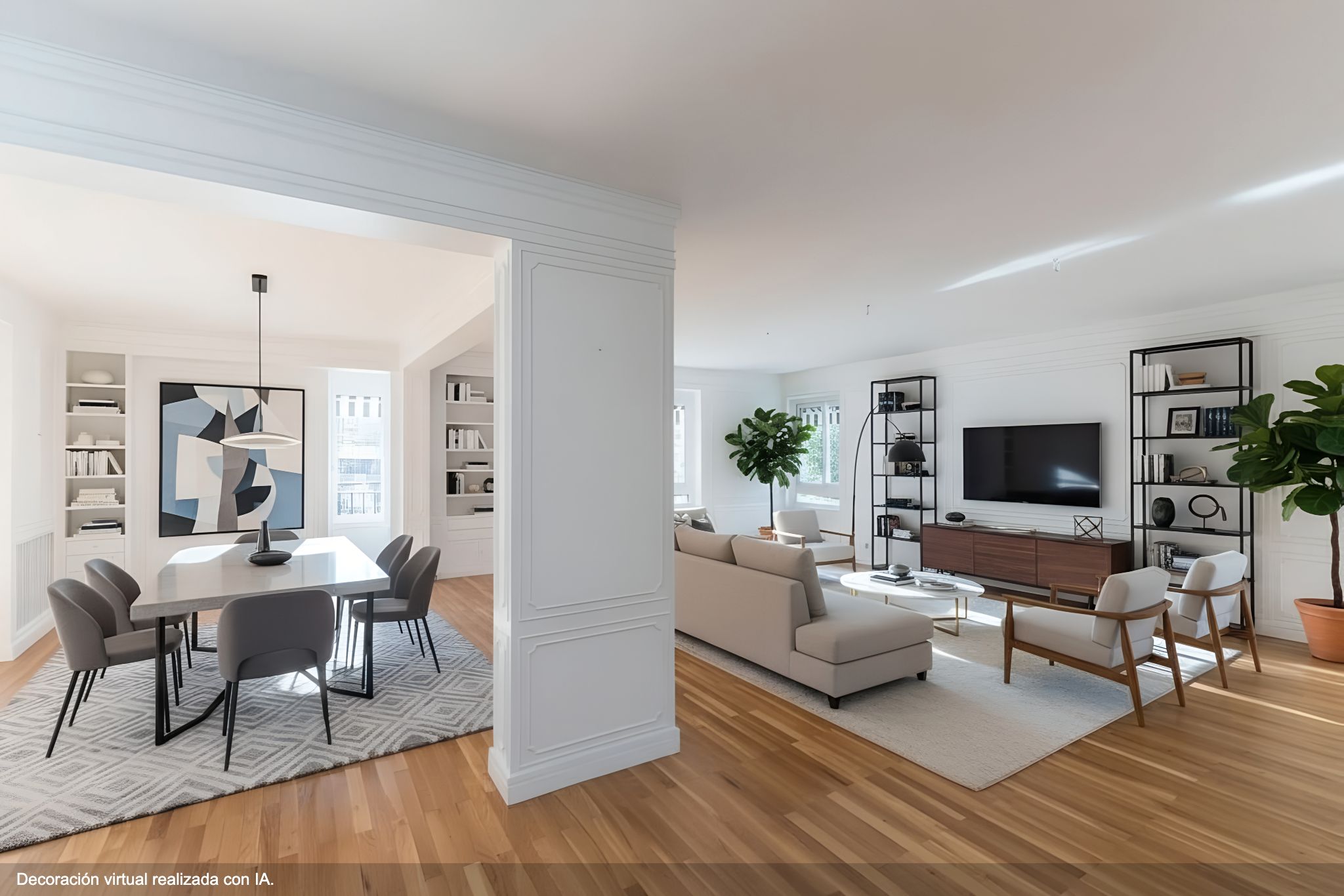 Living room of Apartment for sale in  Madrid Capital  with Air Conditioner, Heating and Private garden