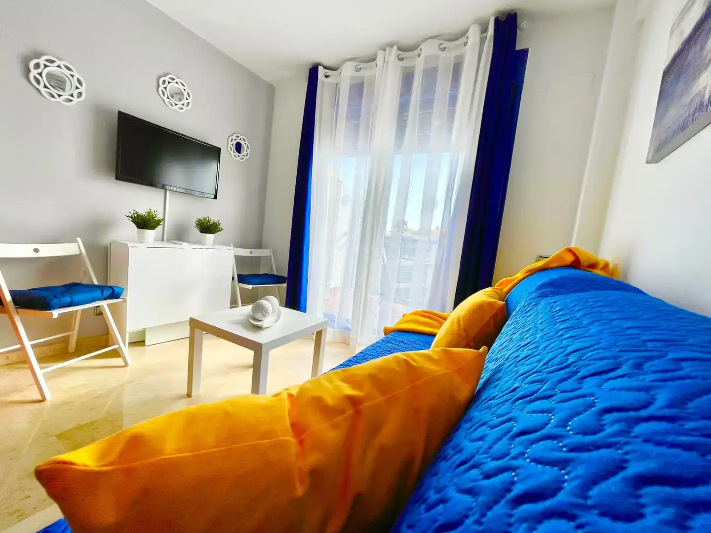 Bedroom of Apartments for rent in Benalmádena  with Air Conditioner, Terrace and Furnished