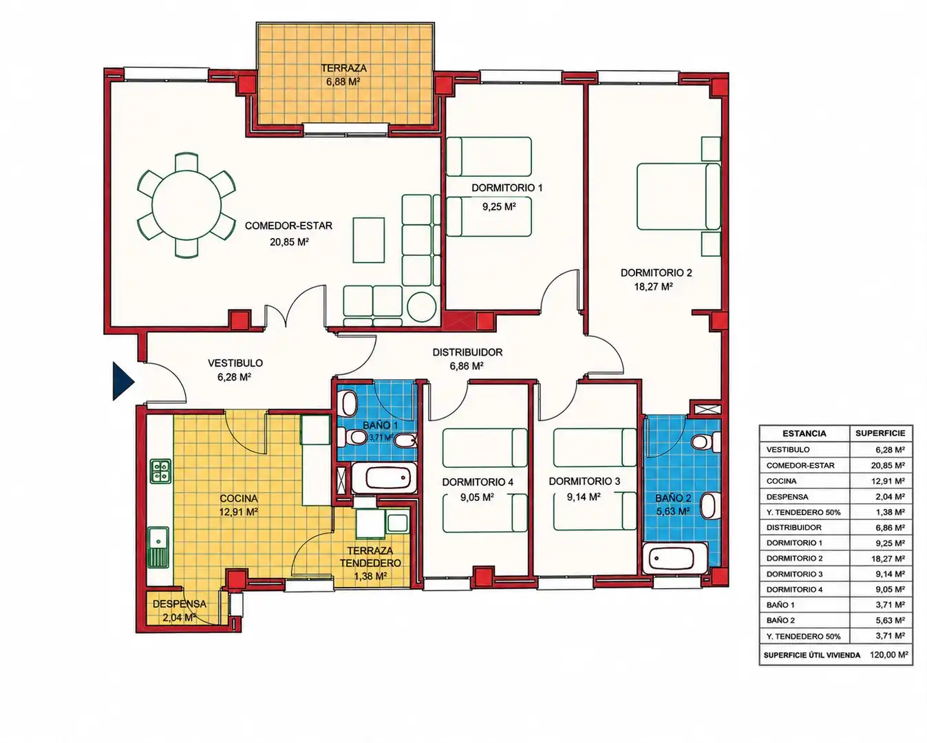 Flat for sale in Badajoz  with Heating, Terrace and Storage room