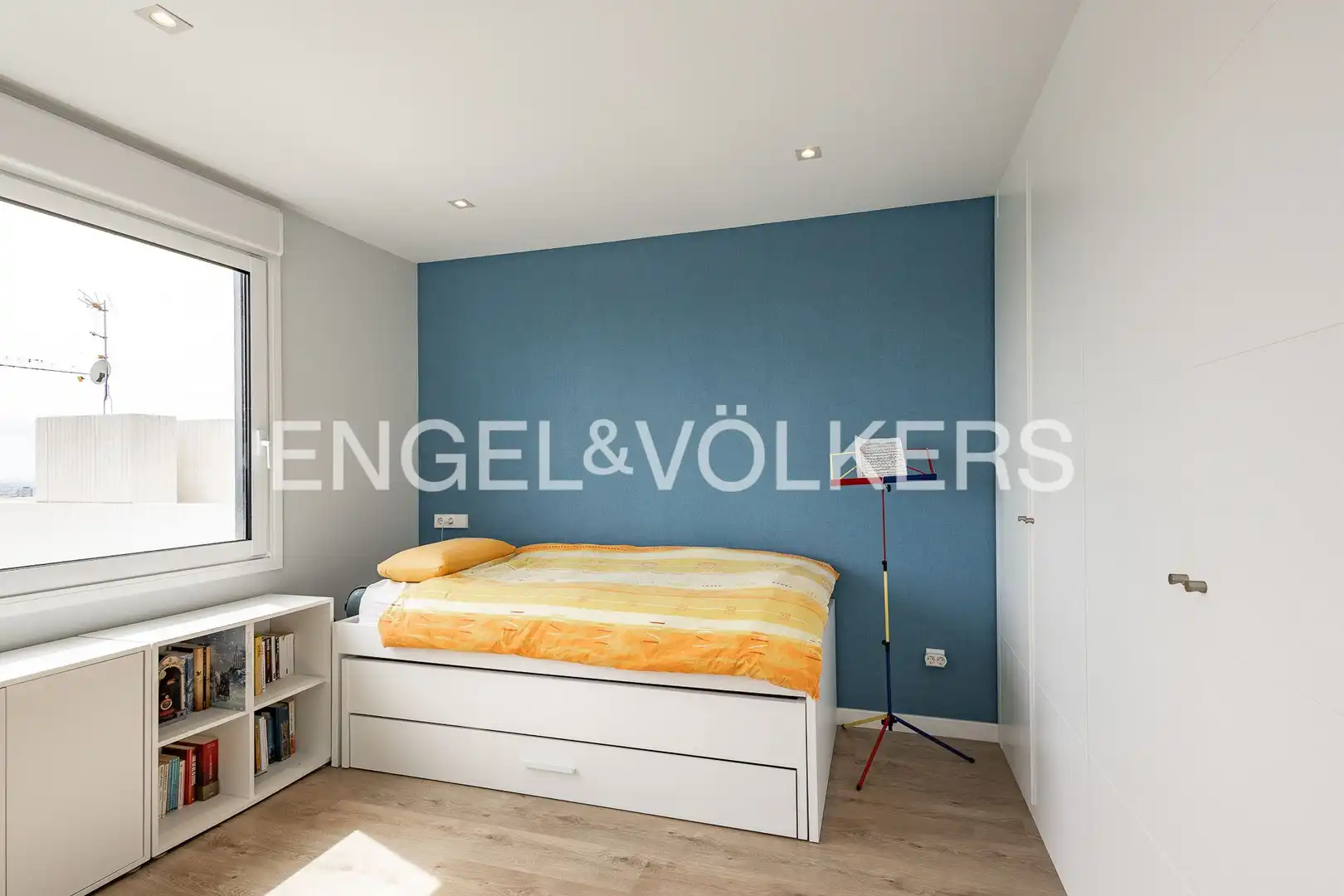 Schlafzimmer von Einfamilien-Reihenhaus zur Miete in Esplugues de Llobregat mit Klimaanlage, Heizung und Parkett