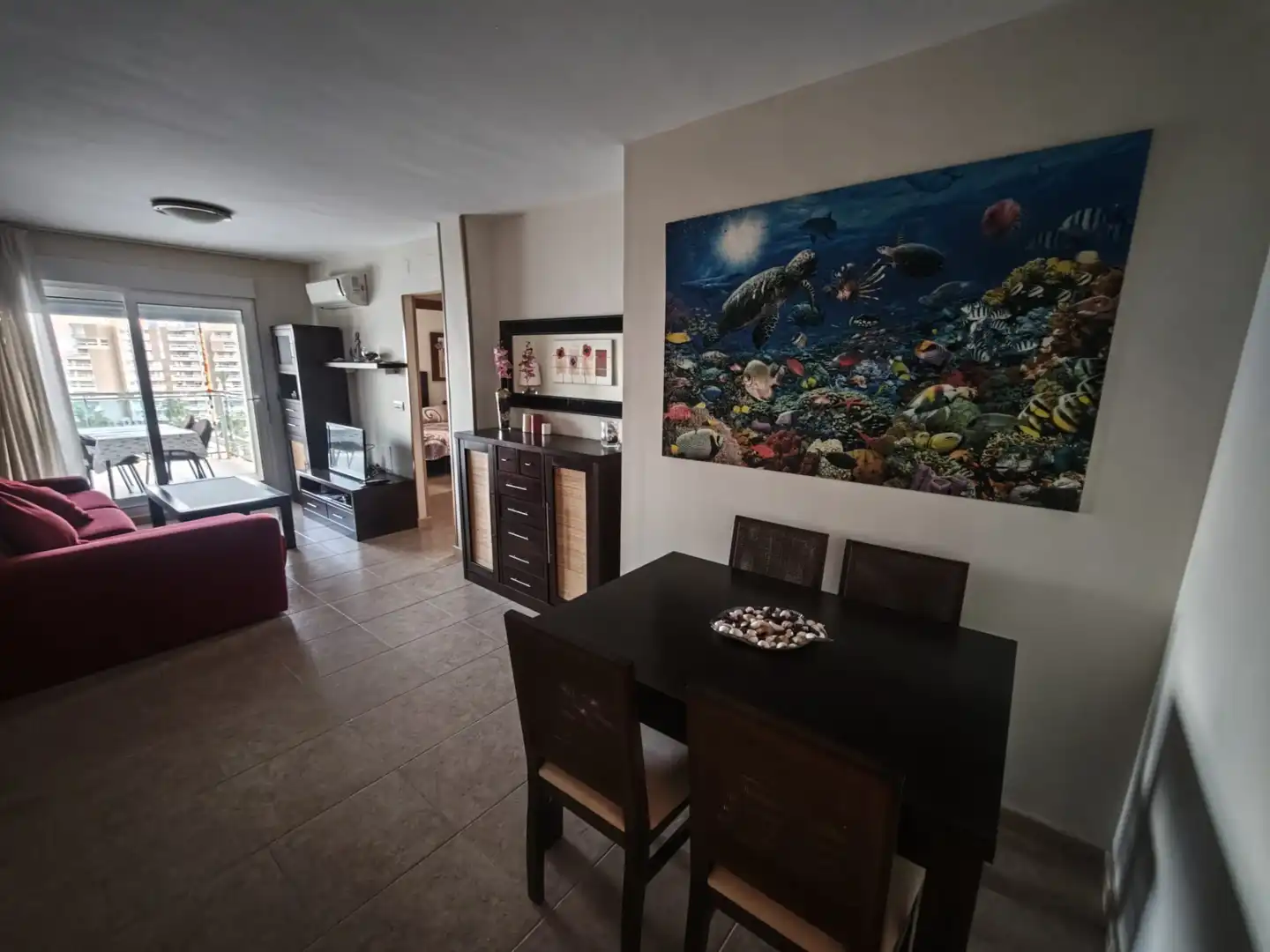 Esszimmer von Wohnungen zur Miete in La Manga del Mar Menor mit Klimaanlage, Terrasse und Möbliert