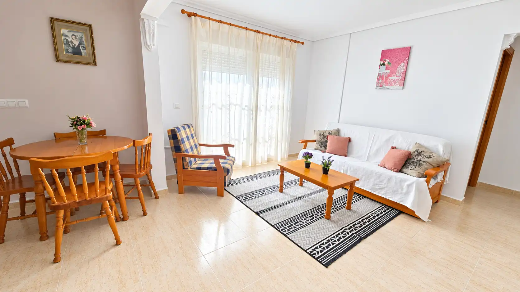 Sala de estar de Apartamento en venta en Santa Pola con Terraza, Amueblado y Balcón