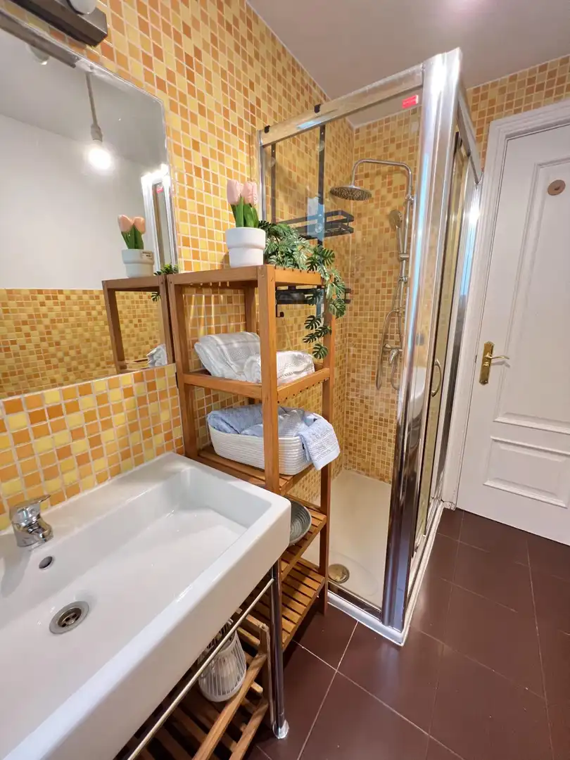 Bany de Apartament de lloguer en Madrid amb Aire condicionat i Calefacció