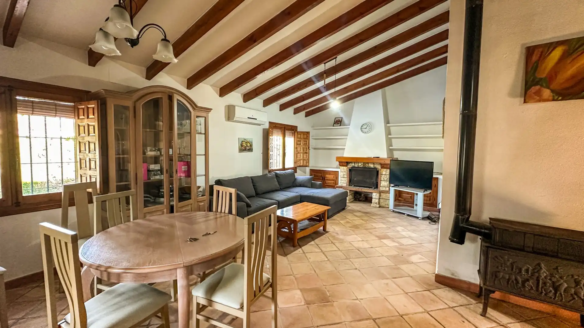 Living room of Houses for sale in Orihuela  with Air Conditioner, Swimming Pool and Furnished