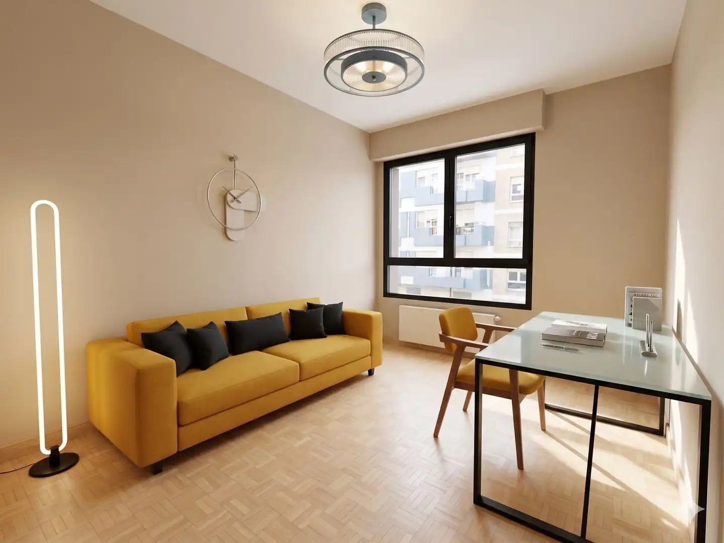 Living room of Flat for sale in Oviedo   with Heating, Terrace and Storage room